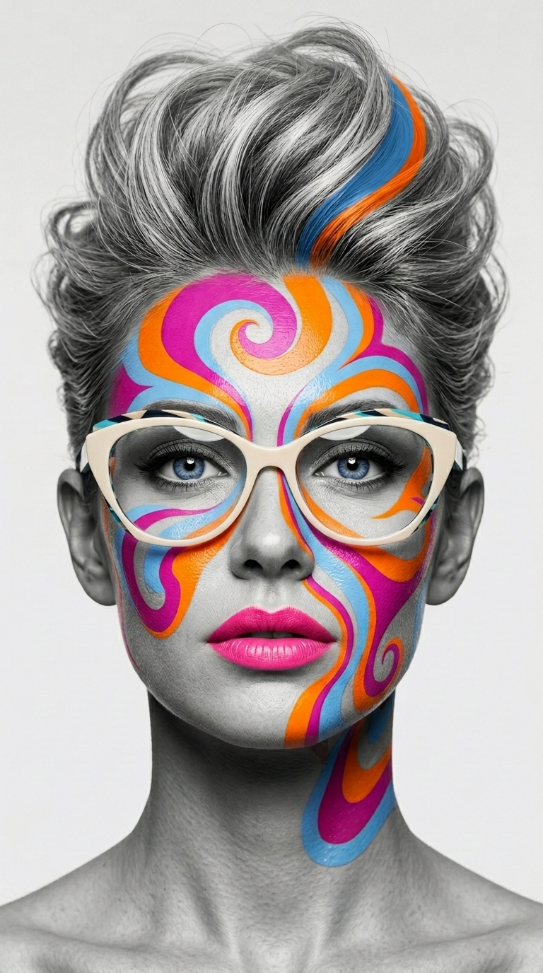 Colorful woman
